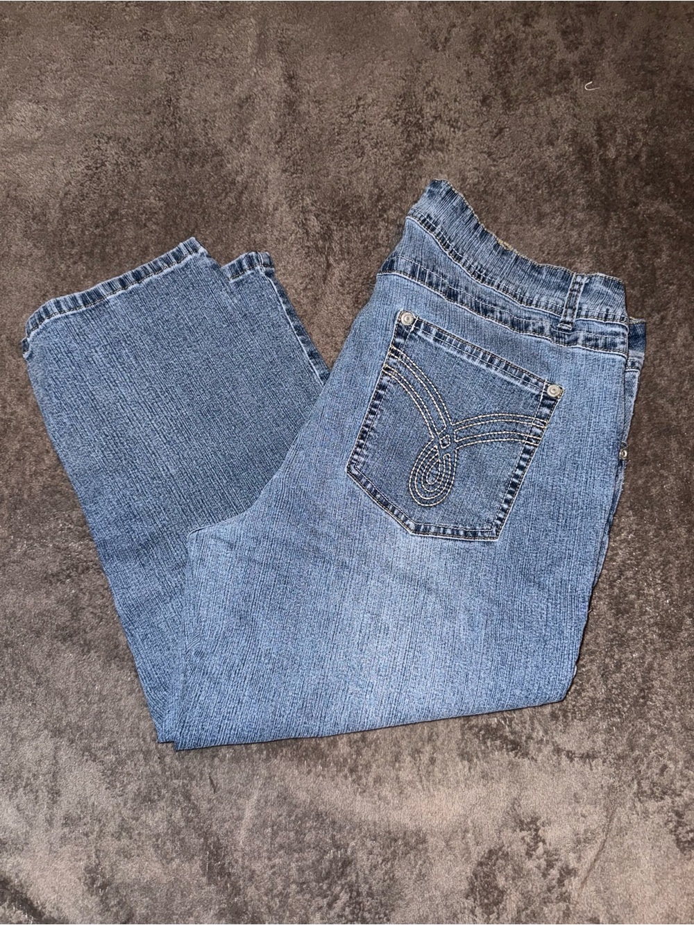 Revolt Jeans Light Blue Denim Capris